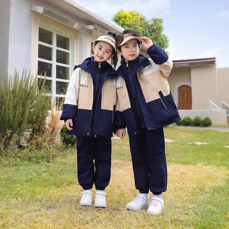 キッズ スクールウェア 3点セット 4点セット 春秋 小学生 幼稚園 制服 ジャージ 上下セット スポーツウ..