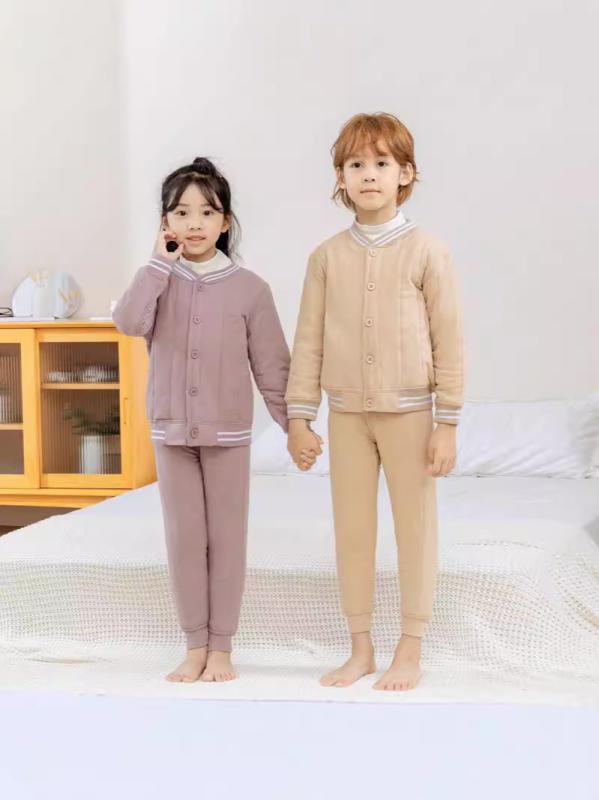 子供用 インナー 上下セット 小学生 羊毛 温変 保温 秋冬 加絨 加厚 野球服風 あったか 120cm 130cm 140cm 150cm 160cm