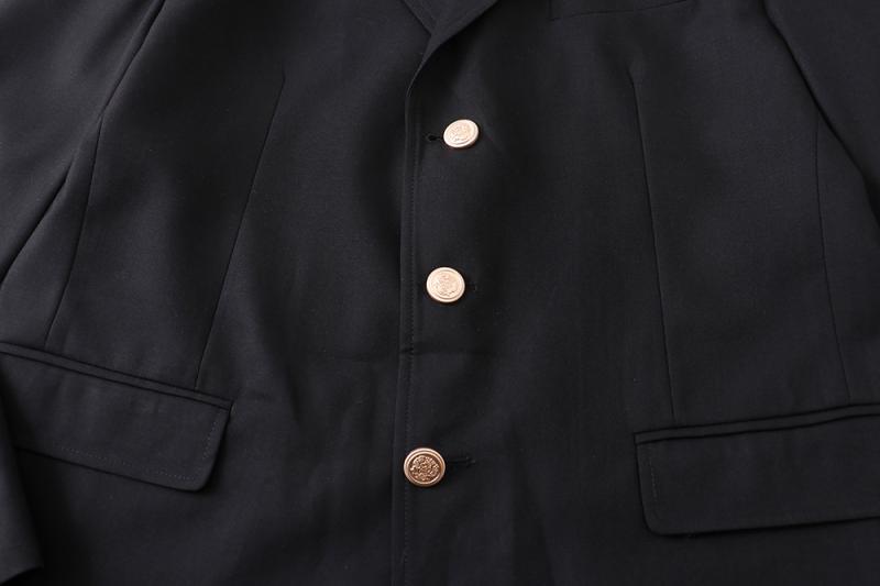 制服 ジャケット レディース メンズ スクールブレザー 黒 紺 ポリエステル Vネック 長袖 無地 学生 高校生 女子高生 清楚 かわいい