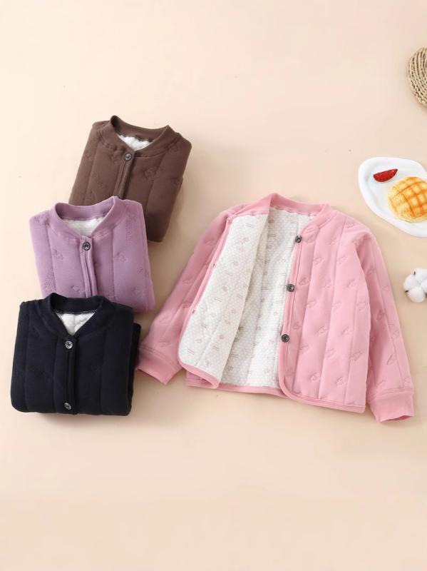 子供用綿入りジャケット キッズ 男女兼用 中綿入り Vネック カーディガン アウター 中大童 100cm 110cm..