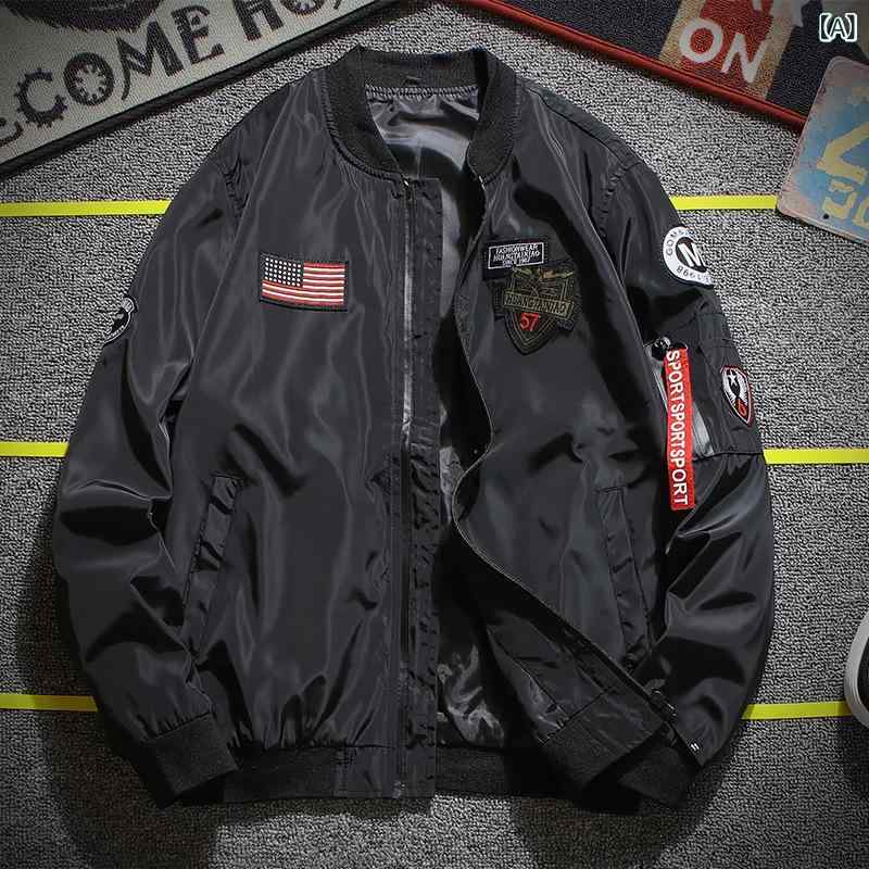 ジャケット 男性用 春秋 アウター ワークジャケット カジュアル ストリート ファッション ポリエステル..