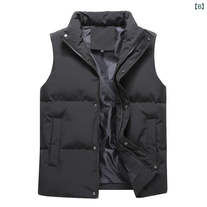 ベスト 男性用 ベスト 女性用 コットン 直筒型 無地 スタンドカラー ジップアップ 春物 グレー ブラック ブルー カーキ ピンク S M L XL XXL 3XL 4XL 5XL 6XL 7XL 8XL