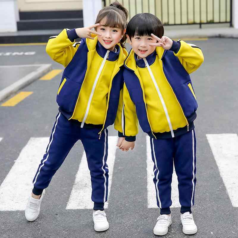 キッズ スクールウェア 上下セット ジャージ セットアップ 子供 幼稚園 小学生 男の子 女の子 春秋 冬 スポーツウェア 運動着 長袖 長ズボン 2点セット 3点セット 裏起毛 防寒 普段着 通学