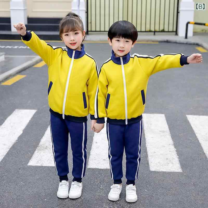 キッズ スクールウェア 上下セット ジャージ セットアップ 子供 幼稚園 小学生 男の子 女の子 春秋 冬 スポーツウェア 運動着 長袖 長ズボン 2点セット 3点セット 裏起毛 防寒 普段着 通学