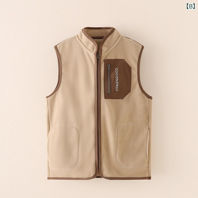 子供服 ベスト 秋冬 男の子 女の子 フリース チョッキ スクール カーディガン 120 130 140 150 160 170 防寒 普段使い アウトドア