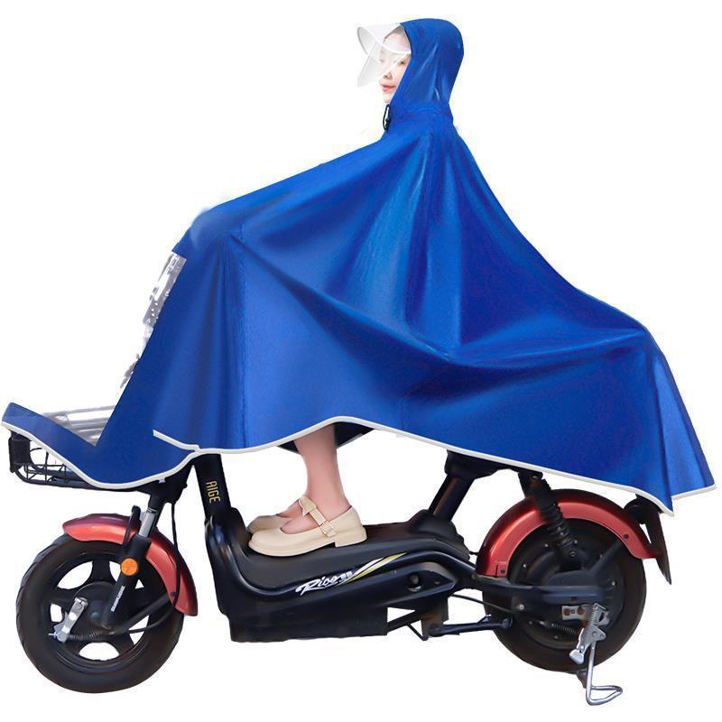 レインコート 男性用 女性用 バイク用 自転車用 防水 防雨 厚手 フェイスガード付き オックスフォード生地