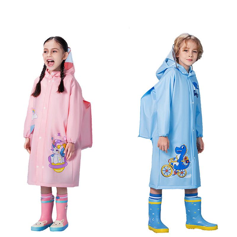 子供用レインコート キッズ ベビー 幼稚園 小学生 かわいい カッパ リュック対応 男の子 女の子 恐竜 ユニコーン ウサギ