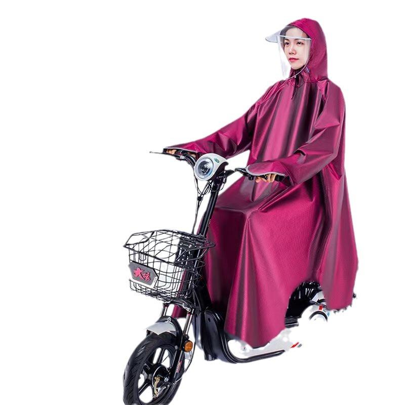 レインコート バイク レディース メンズ ヘルメット対応 人車分離式 全身 防水 防災 オックスフォード