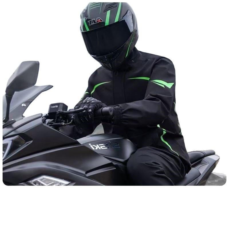 バイク レインウェア 上下セット 男性用 女性用 バイク用 レインコート 耐水圧 防水 防風 厚手 PVC素材 アウトドア 通勤 通学 原付 スクーター オート...
