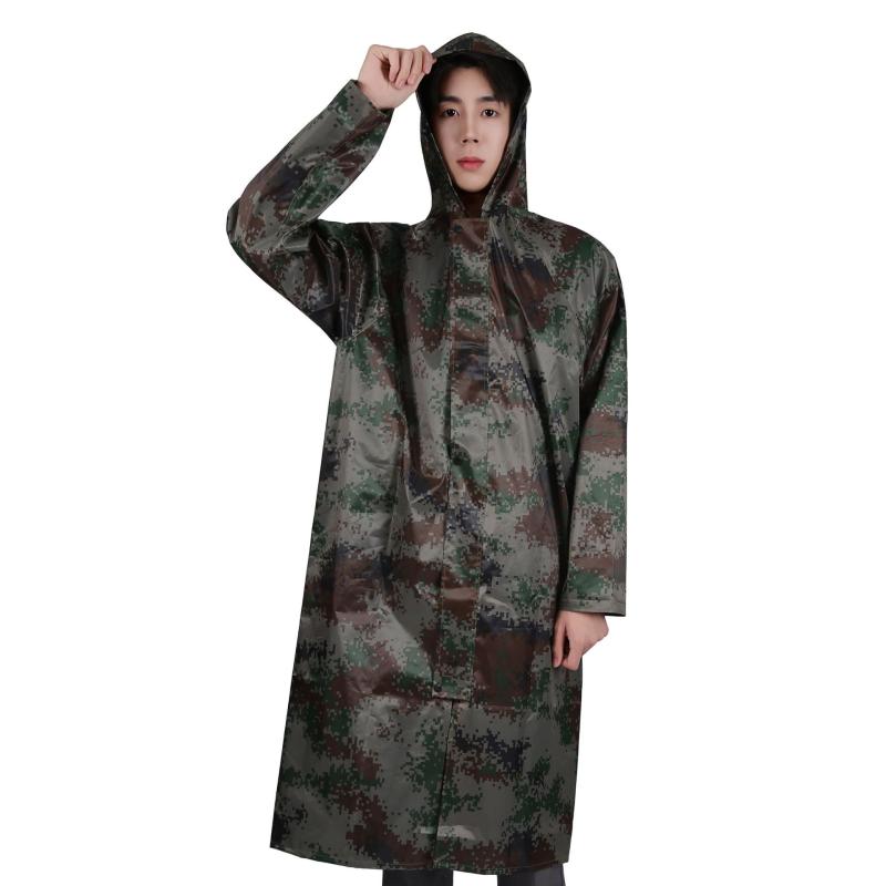 レインコート 男性用 女性用 つなぎ 防水 厚手 オックスフォード生地 全身 迷彩柄 カッパ アウトドア 徒歩 バイク用