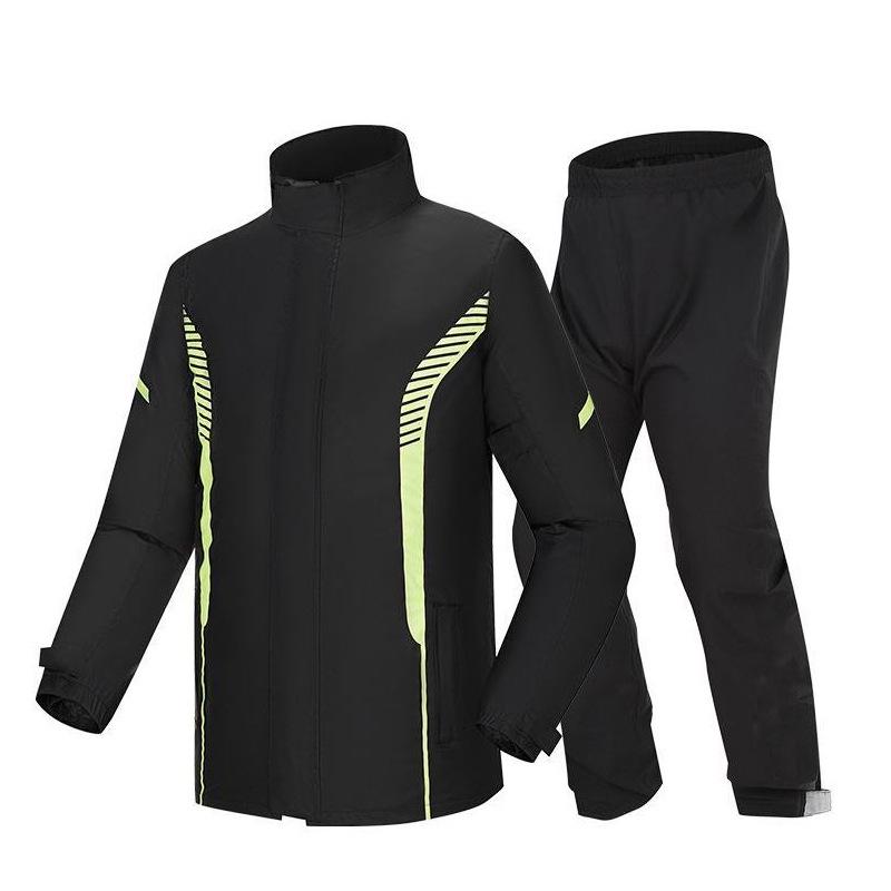 バイク用 レインコート レインパンツ セットアップ 男性用 防水 セパレートタイプ フルボディ 暴雨対策 取り外し可能帽子 収納袋付き 防水シューズカバー付き ...