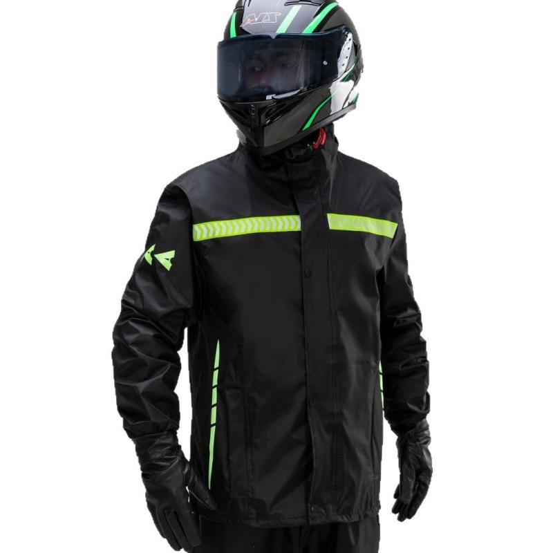 レインコート メンズ 男性用 バイク用 セパレートタイプ 防水 上下セット 配達員 作業用 アウトドア 暴雨対策 暗夜绿 ブラック グリーン