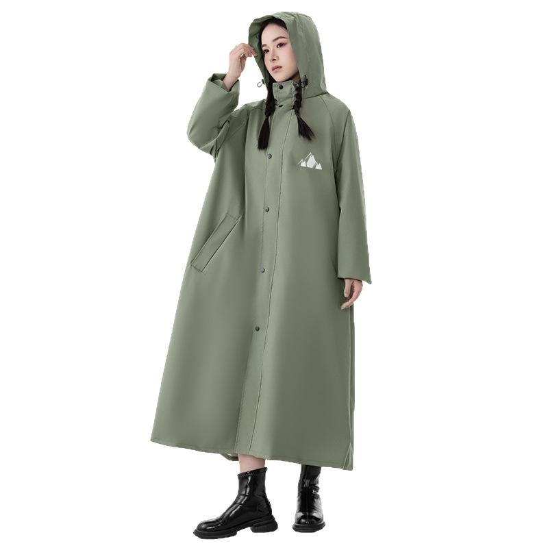 レインコート レディース 男性用 厚手 自転車 バイク用 ロング丈 全身 防水 防雨 大人 徒歩 ツーリング カッパ ブラック 孔雀ブルー カーキ 浅緑