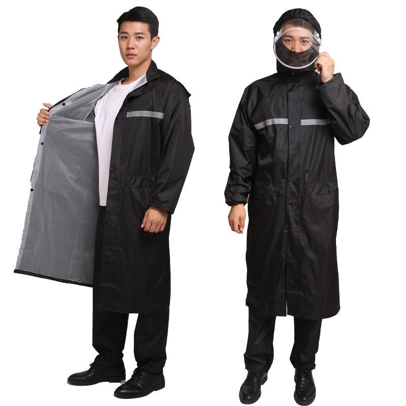 レインコート 男性用 大人用 防水 連体式 オックスフォード生地 厚手 丈夫 アウトドア 徒歩