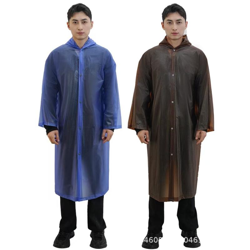 レインコート 男女兼用 防水 厚手 バイク用 自転車用 雨具 全身 ワークマン 釣り アウトドア 深青色