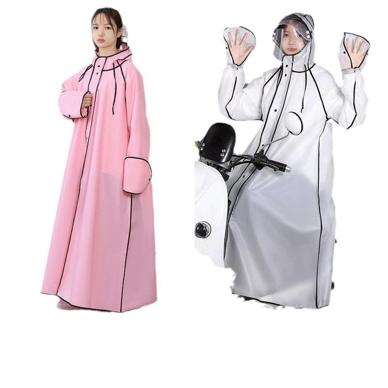 レインコート レディース メンズ 男女兼用 大人用 防水 防雨 厚手 EVA素材 自転車 バイク 通勤 通学 徒歩 アウトドア 釣り キャンプ 半透明 ブラック...