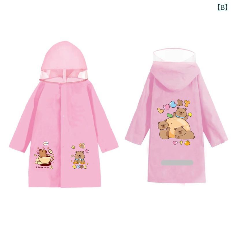 子供用レインコート キッズ 男の子 女の子 小学生 リュック対応 防水 撥水 かわいい 大童 小童 カッパ