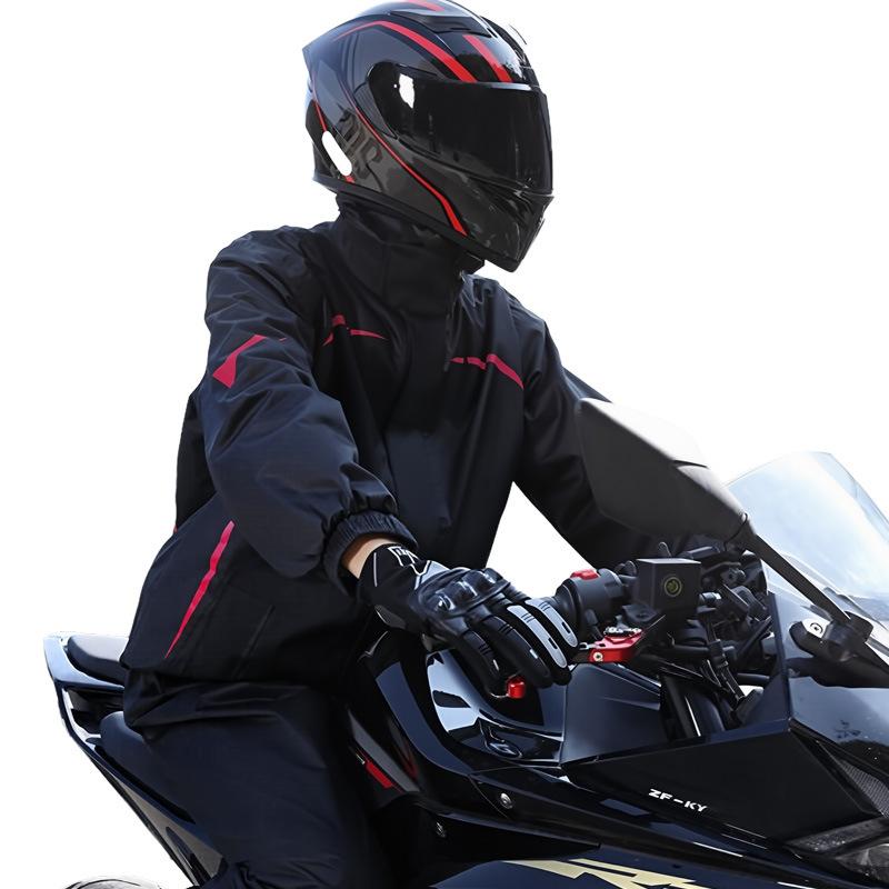 バイク用 レインウェア 男性用 上下セット 全身 防水 防風 オートバイ 自転車 スクーター 原付 通勤 通..