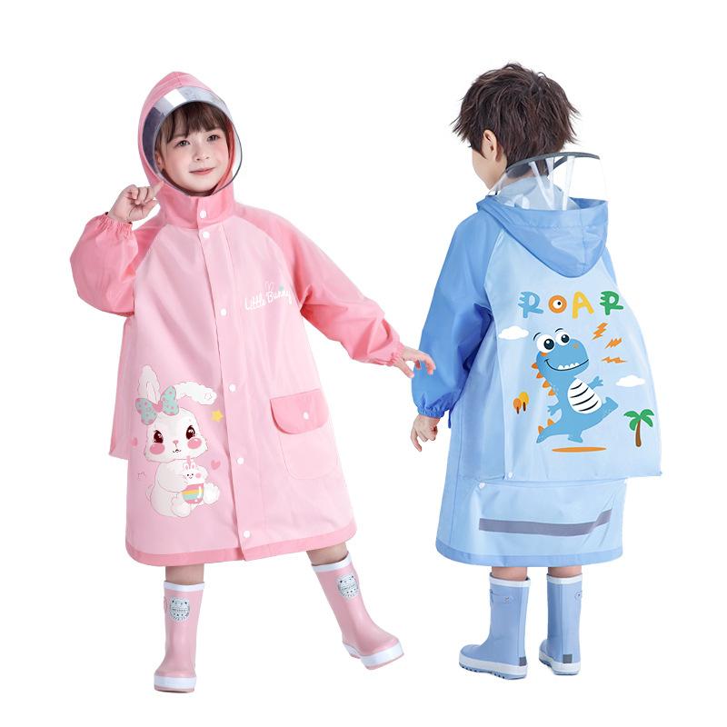 レインコート キッズ 子供 男の子 女の子 小学生 通学 リュック対応 防水 撥水 軽量 カッパ 雨具 収納..
