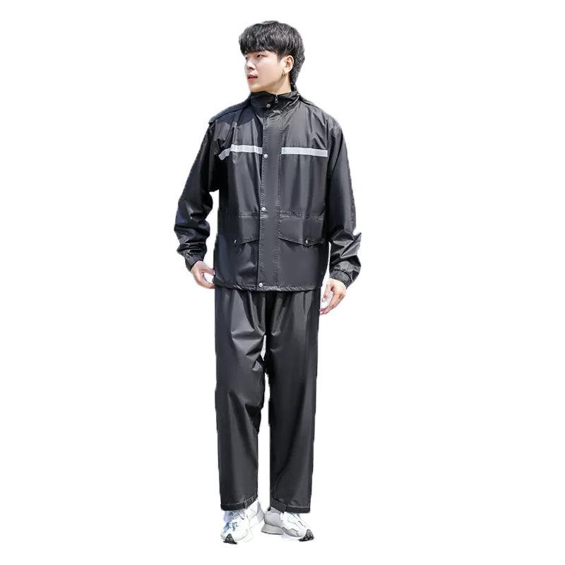 レインコート レディース バイク 男性用 レインパンツ 上下セット 防水 防風 オックスフォード生地 厚手 二重構造 メッシュ 裏地 フード付き 身長155-1...