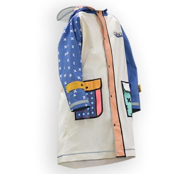 レインコート キッズ 子供用 小学生 男の子 女の子 リュック対応 大童 防水 撥水 分離式 常規 厚手 蒙因ブルー ベカピンク 卡洛イエロー ヘ...