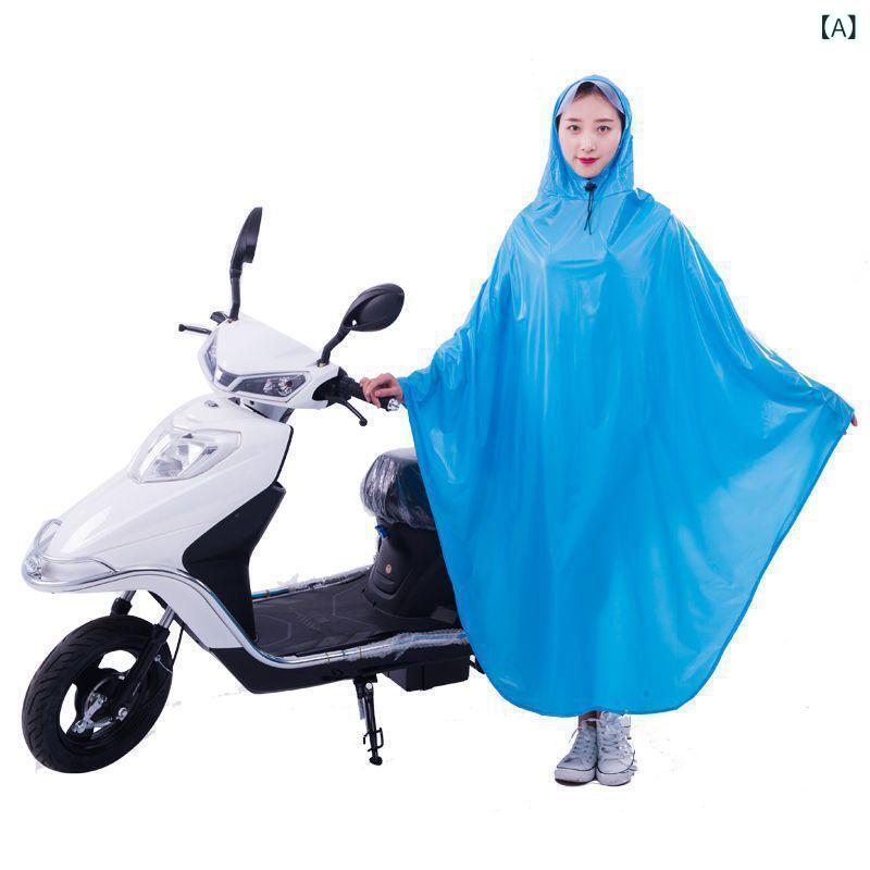 レインコート レディース メンズ 大人用 自転車 バイク 厚手 防水 防風 シングル 軽量 通勤 通学 アウトドア 大きいサイズ ブルー レッド