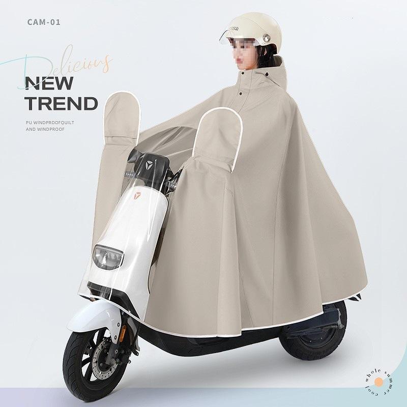 バイク用レインコート 男性用 女性用 オートバイ 電気自動車 厚手 防水 防雨 全身 レインポンチョ カッパ ベージュ ブラック オレンジ パープル ネイビー ...