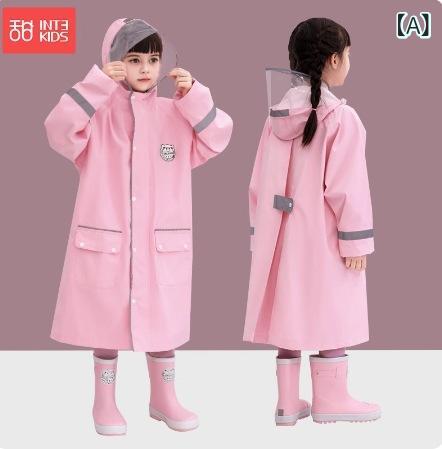 レインコート キッズ 子供用 小学生 男の子 女の子 幼稚園 リュック対応 防水 撥水加工 分離型 フード付き 通学 遠足 アウトドア ピンク ブルー イエロー...