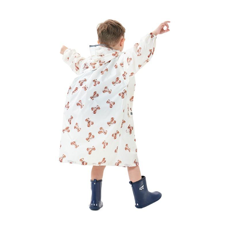 レインコート 子供 キッズ ベビー 男の子 女の子 幼稚園 保育園 薄手 速乾 全身 雨具 カッパ テディベア 熊 ウサギ 車 星柄 撥水 大帽檐