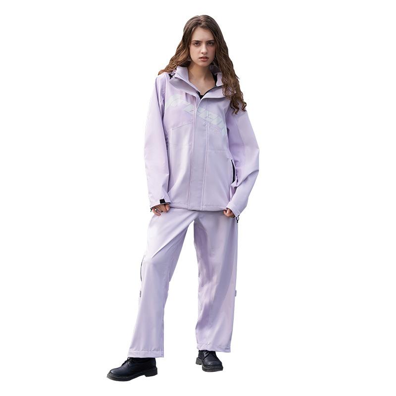 バイク用レインコート 男性用 上下セット オートバイ スクーター 防水 防風 防寒 バイクウェア グレー グリーン パープル M L XL 2XL 3XL