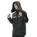 バイク用レインコート 男性用 レインウェア 上下セット 厚手 防水 防風 ブラック S M L XL XXL XXXL XXXXL