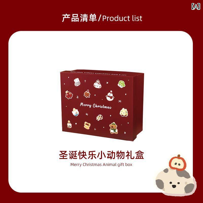 ギフトボックス クリスマス レディース 友人 かわいい 動物 イベント ラッピング
