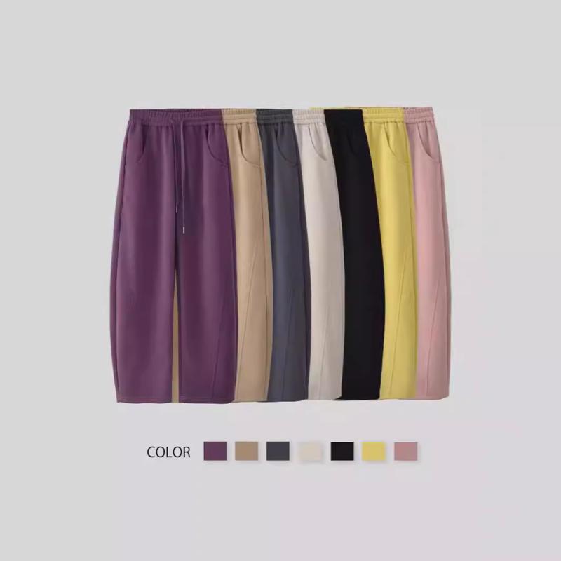 パンツ レディース バナナ ワイドレッグパンツ 春秋 ジャージパンツ ハイウエスト ドレープ スポーツパ..