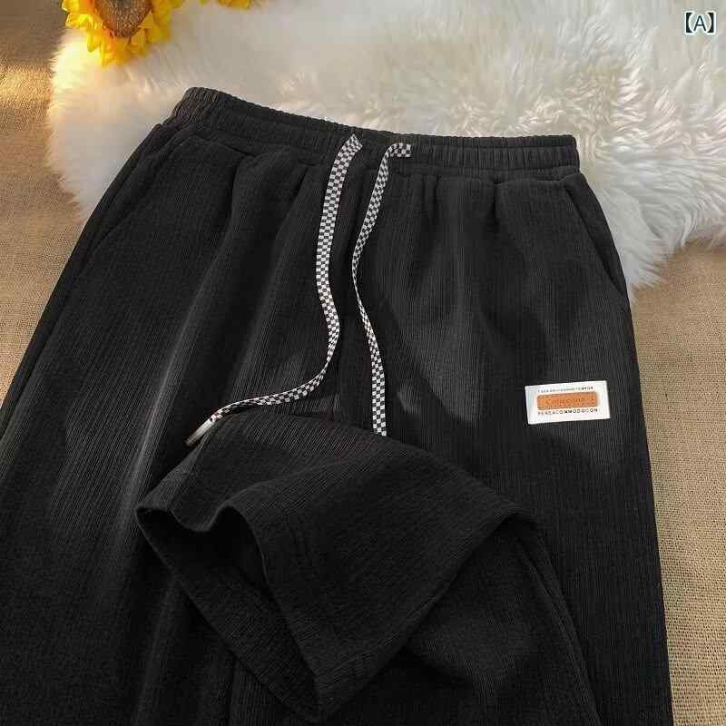 パンツ レディース ワイド 高身長 ポリエステル ゆったり ストレート ズボン 春夏 韓国風 カジュアル ..