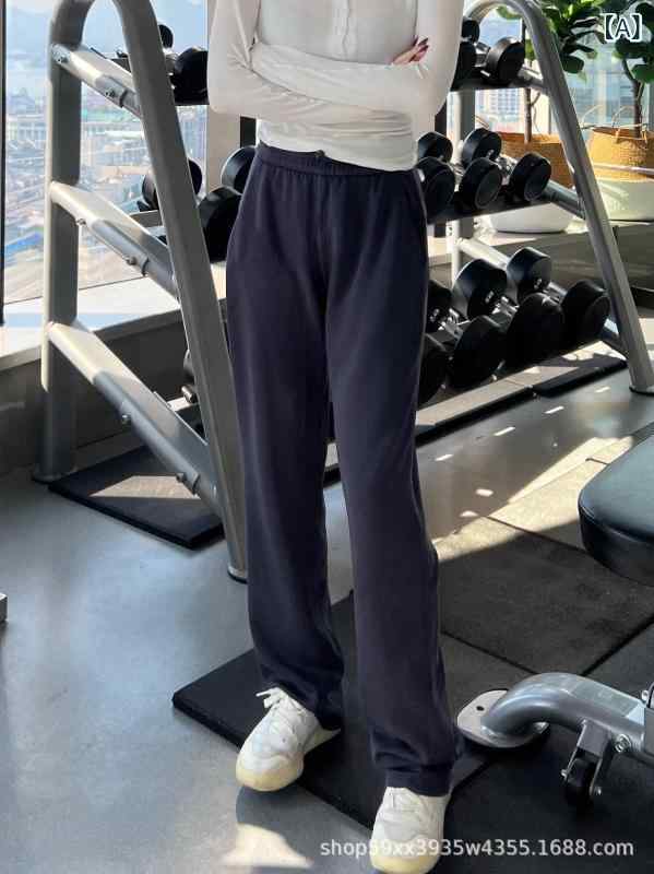 パンツ レディース 銅アンモニアレーヨン ストレートパンツ 中ウエスト 紐付き スポーツ 普段使い リラ..