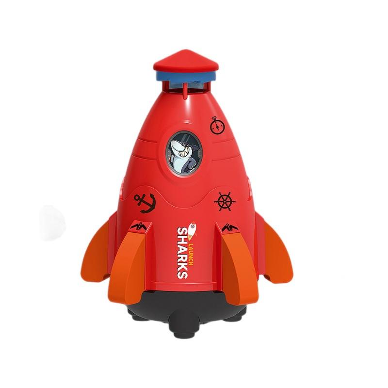 水遊びおもちゃ 子供用 噴水ロケット 回転式スプリンクラー 屋外 散水 伸縮ホース付き