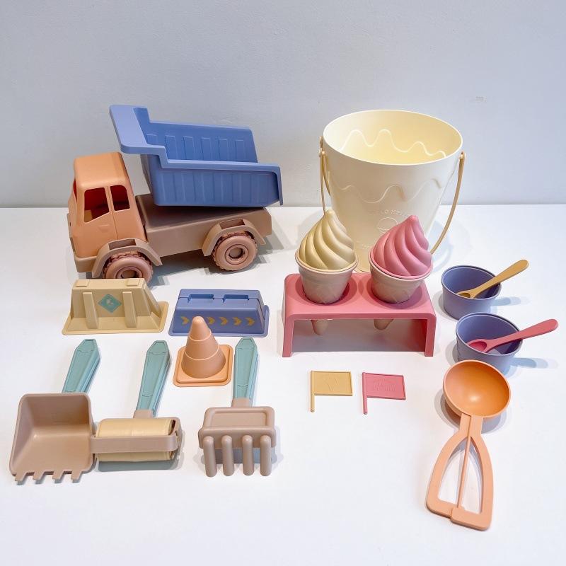 子供用 砂場 遊び道具 砂遊び おもちゃ ケーキ型 アイスクリーム バケツ スコップ フルイ 砂場セット ..