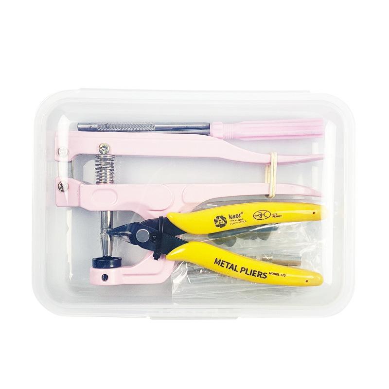 手芸用ツール スナップボタン 打ち具 セット 金属製 プラスチック製 交換ヘッド付