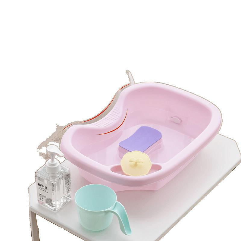 ベビー 洗髪器 寝たまま 介護用 高齢者 子供用 シャンプー台 洗髪槽 排水ホース 水勺 マッサージブラシ..