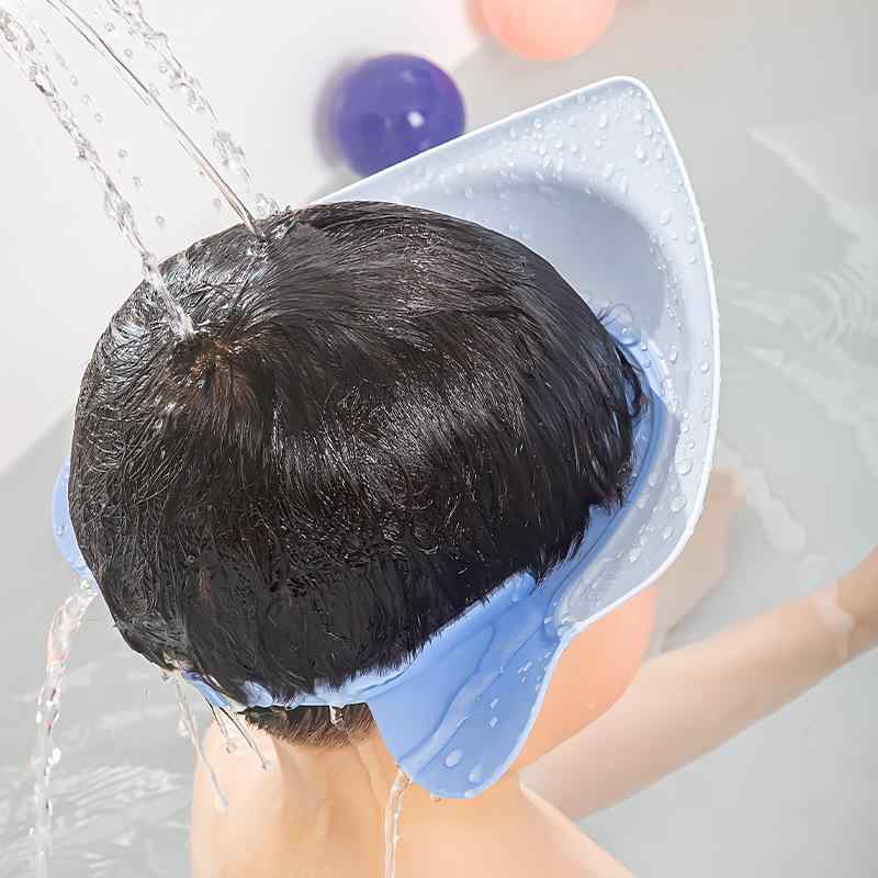 ベビー 洗髪用帽子 幼児 シャンプーハット 赤ちゃん 沐浴用帽子 耳保護 防水 柔らかい PP素材 レモンイエロー 海洋ブルー ストロベリーピンク
