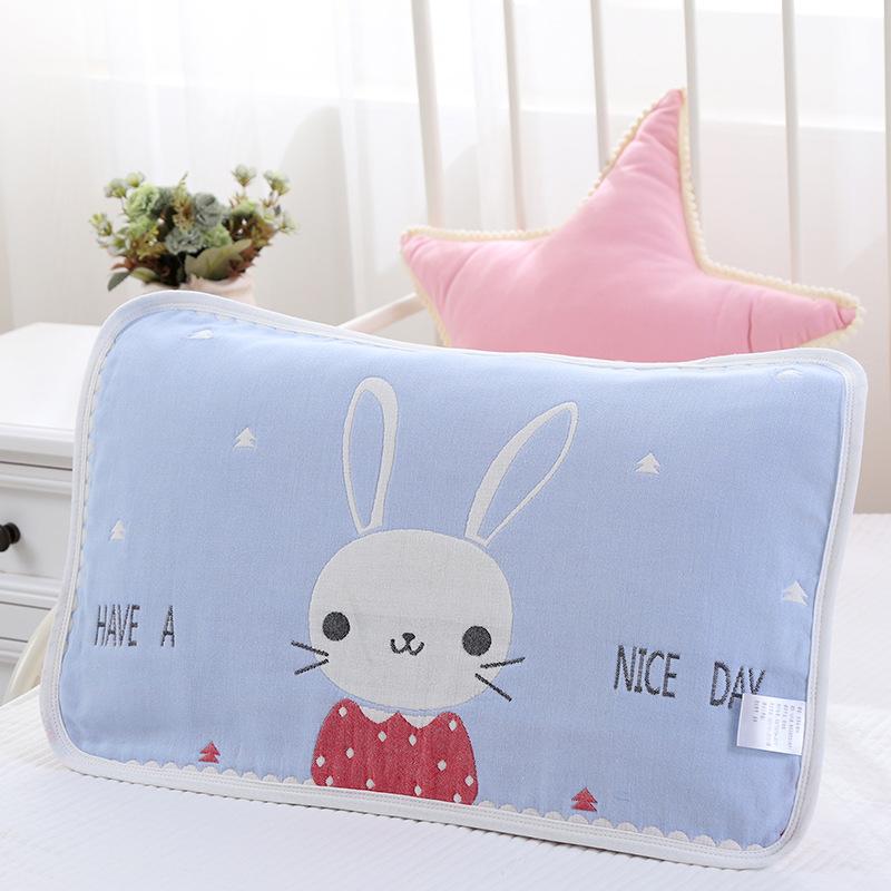 枕カバー 子供用 ベビー 純綿100% ガーゼ 吸水 速乾 35×50cm ウサギ キリン かわいい 全12色