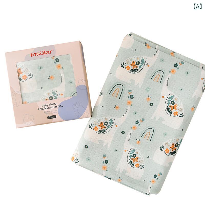 ベビー おくるみ ガーゼケット 新生児 赤ちゃん ブランケット コットン 沐浴ガーゼ タオルケット 授乳..