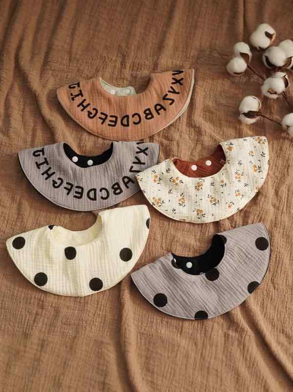 ・製品カテゴリ: 围嘴/围兜・適用性別: 中性/男女兼用・素材: ガーゼ、綿・カラー: 桜、米黄波点、水彩葉、カラフルドット、花柄、キリン、小花柄、オレンジ格子、水玉オレンジ、水玉グレー、ミルクティー色アルファベット、グレー地アルファベット・対象年齢: 1〜3歳、80〜100cm