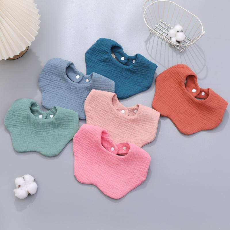 ベビー用品 スタイ よだれかけ 赤ちゃん 6重ガーゼ コットン100% 新生児 プリント柄 吸水性 通気性 回..