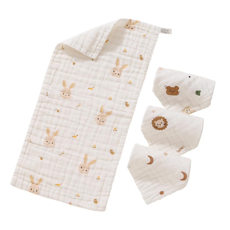 ベビー ガーゼタオル ハンカチ 純綿 赤ちゃん よだれかけ 吸水 速乾 ミニタオル 新生児 沐浴 ガーゼ 正..