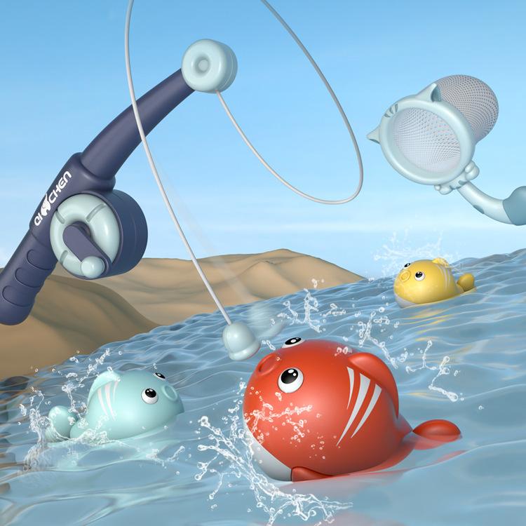 お風呂用おもちゃ 子供 釣りおもちゃ 男の子 女の子 磁石 魚釣り 魚すくい 知育玩具 プール 水遊び 幼..