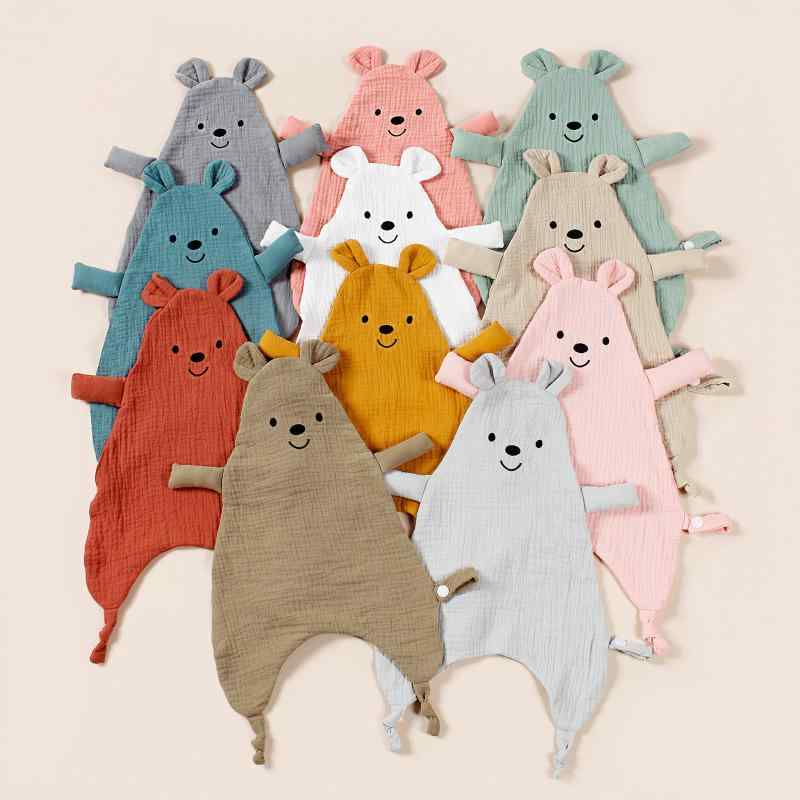 口水かけ ベビー キッズ 4重 ガーゼ ハンカチ タオル 純綿 吸水 速乾 刺繡 くま アニマル 新生児 幼児 ..