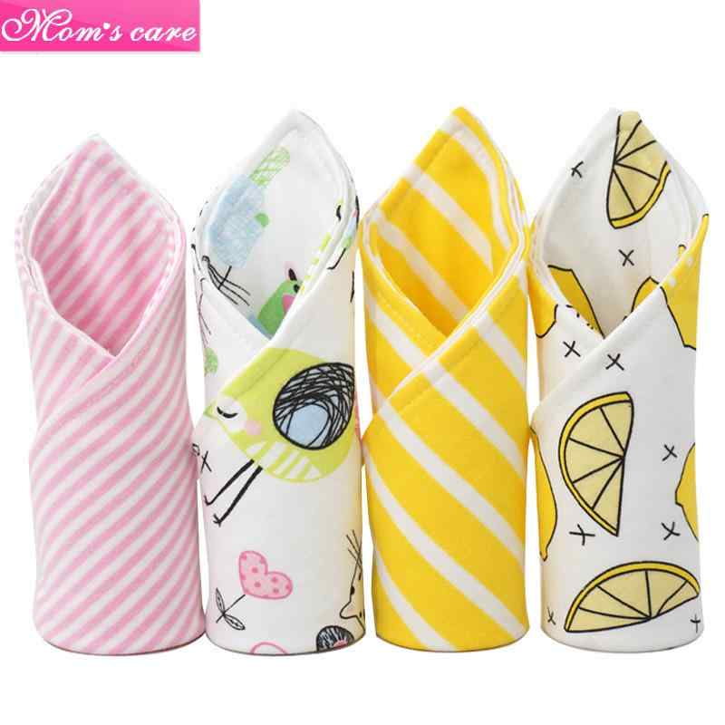 ベビー用品 よだれかけ スタイ 小さめ正方形 コットン100% 2枚セット 柔らかい 吸水性 動物柄 ストライ..