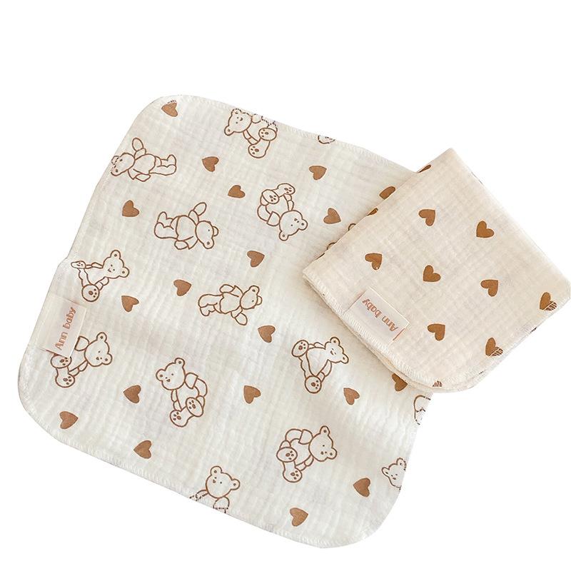 ベビー スタイ ガーゼハンカチ コットン ミニタオル よだれかけ 赤ちゃん 新生児 沐浴 25cm 4枚セット ..