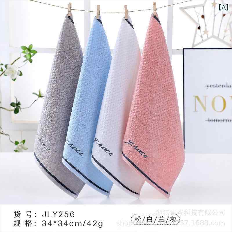 ハンカチ 純綿タオル 正方形 ミニタオル 洗顔タオル 家庭用 子供用 汗拭きタオル よだれかけ 34×34cm